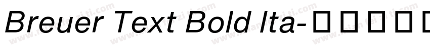 Breuer Text Bold Ita字体转换